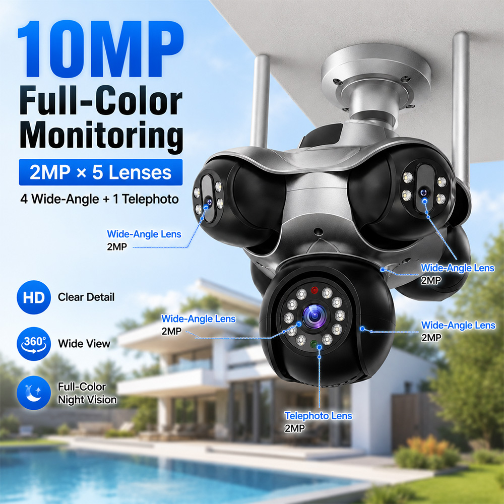 Kamera IP Wi-Fi PTZ 10MP do mo – Plastic Dome Clear recenzja i cena